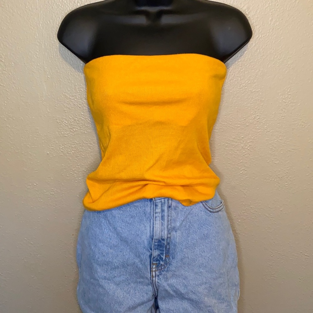 Yellow crop top
